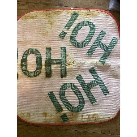 Christmas Area Rug 23”x24” Ho Ho Ho Indoor Pile Hooked Novelty Seasonal Plush - Picture 4 of 7